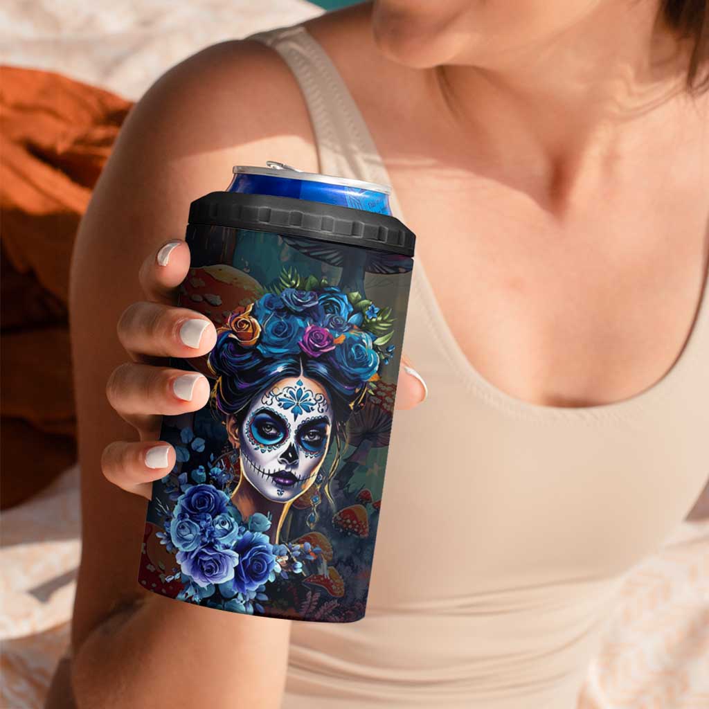 Sugar Skull 4 in 1 Can Cooler Tumbler Sugar And Spice Gift For Women Girls