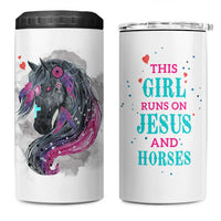 Christian Gifts For Horse Lover 4 in 1 Can Cooler Tumbler Horse Gifts For Girls Teenage Daughter Sister Friends Bestie Niece