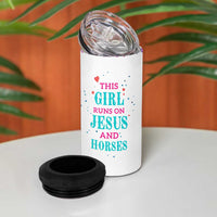 Christian Gifts For Horse Lover 4 in 1 Can Cooler Tumbler Horse Gifts For Girls Teenage Daughter Sister Friends Bestie Niece