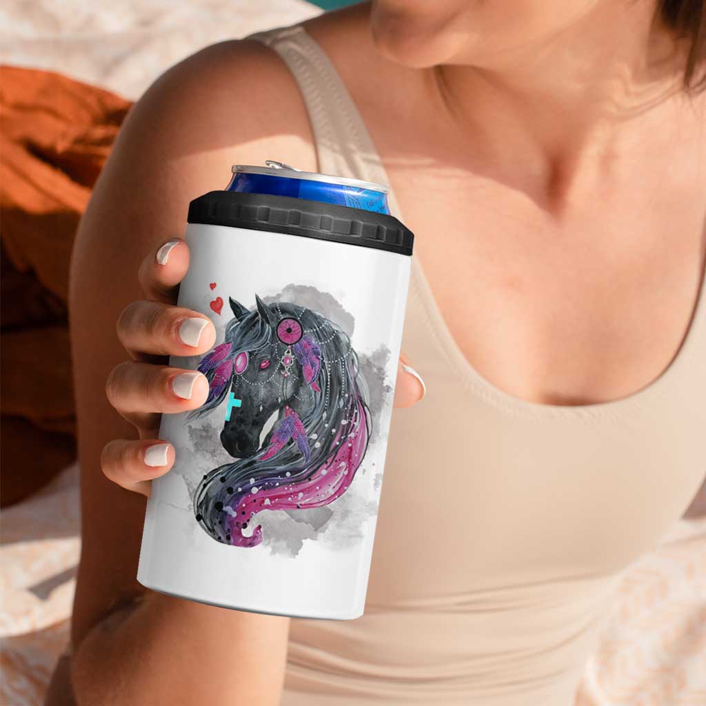 Christian Gifts For Horse Lover 4 in 1 Can Cooler Tumbler Horse Gifts For Girls Teenage Daughter Sister Friends Bestie Niece