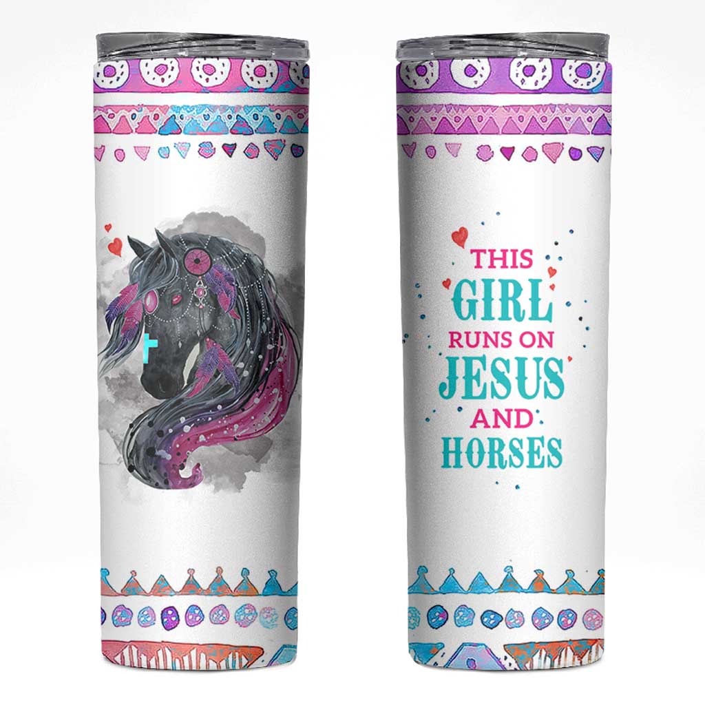 Christian Gifts For Horse Lover Skinny Tumbler Horse Gifts For Girls Teenage Daughter Sister Friends Bestie Niece