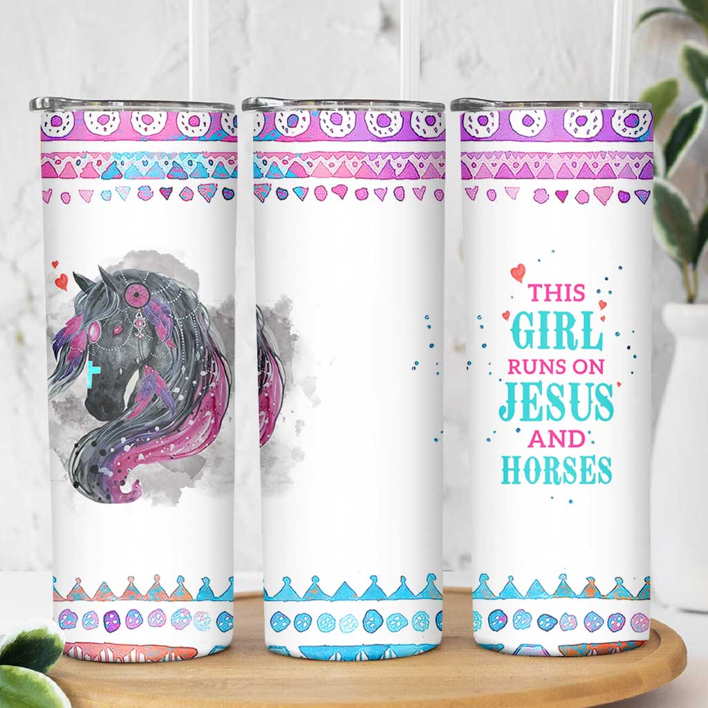 Christian Gifts For Horse Lover Skinny Tumbler Horse Gifts For Girls Teenage Daughter Sister Friends Bestie Niece