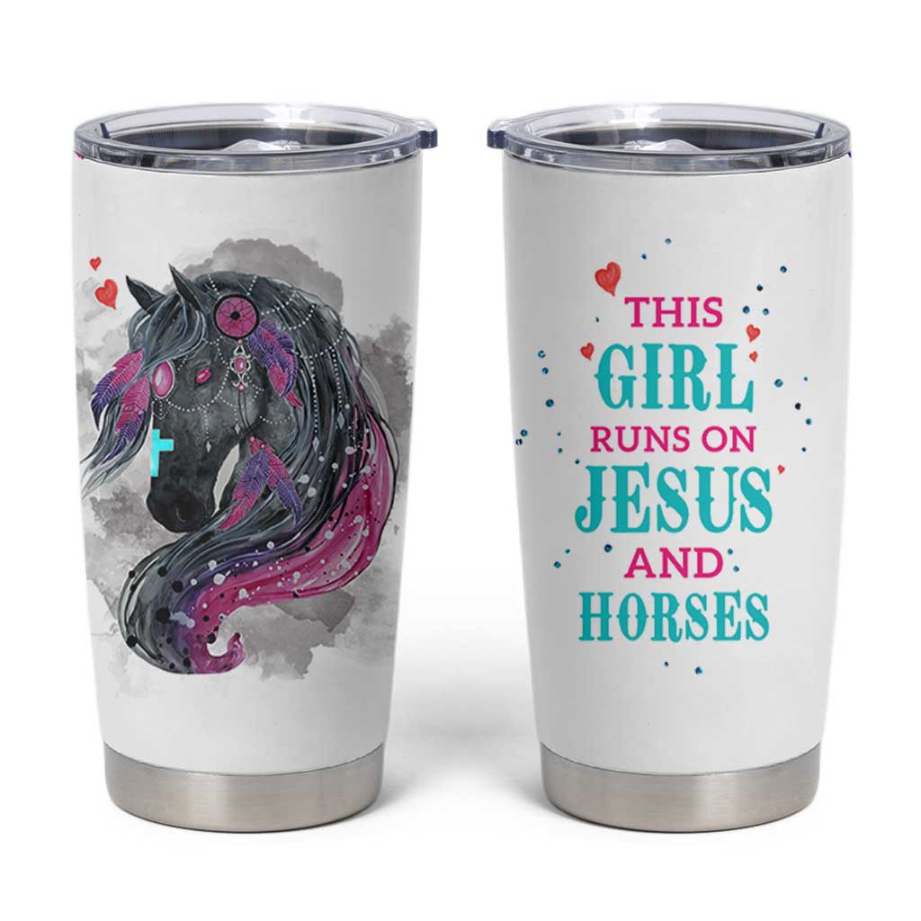Christian Gifts For Horse Lover Tumbler Cup Horse Gifts For Girls Teenage Daughter Sister Friends Bestie Niece