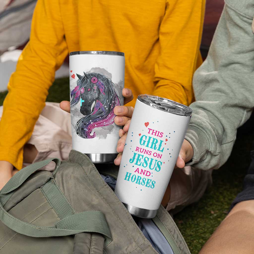 Christian Gifts For Horse Lover Tumbler Cup Horse Gifts For Girls Teenage Daughter Sister Friends Bestie Niece
