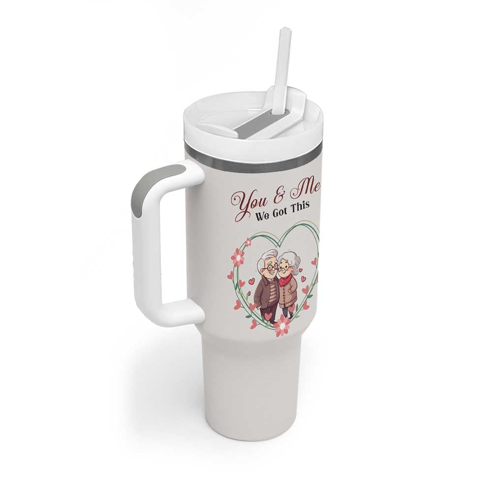 You And Me We Got This Tumbler With Handle Christmas Birthday Valentine Wedding Anniversary Gift For Wife Husband