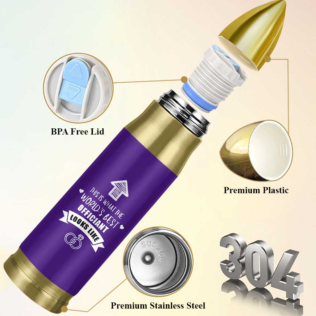 Groomsmen Proposal Gift Bullet Tumbler This Is What An Awesome Officiant Looks Like Bride Groom Thank You