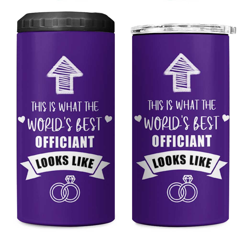 Groomsmen Proposal Gift 4 in 1 Can Cooler Tumbler This Is What An Awesome Officiant Looks Like Bride Groom Thank You