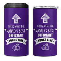 Groomsmen Proposal Gift 4 in 1 Can Cooler Tumbler This Is What An Awesome Officiant Looks Like Bride Groom Thank You