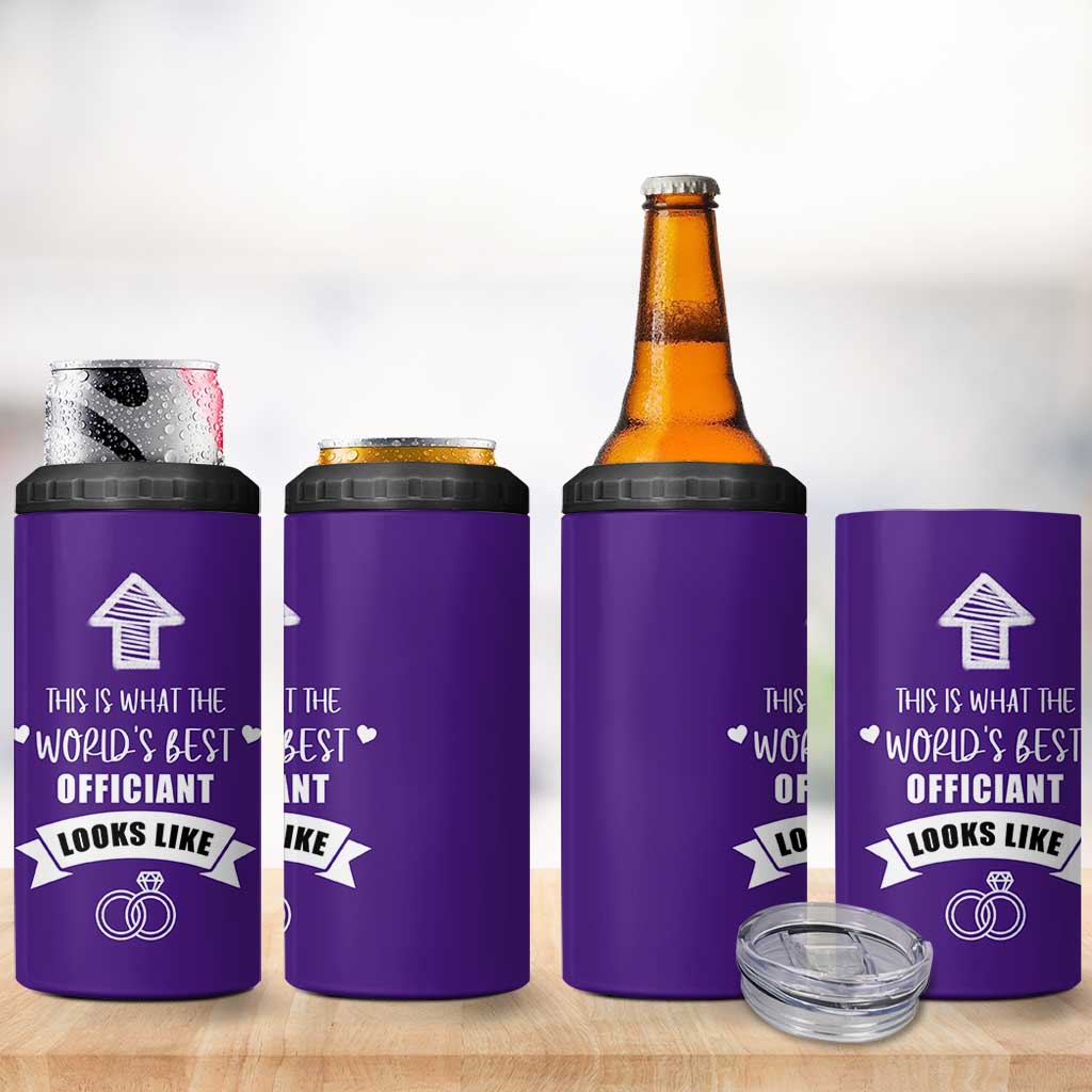 Groomsmen Proposal Gift 4 in 1 Can Cooler Tumbler This Is What An Awesome Officiant Looks Like Bride Groom Thank You