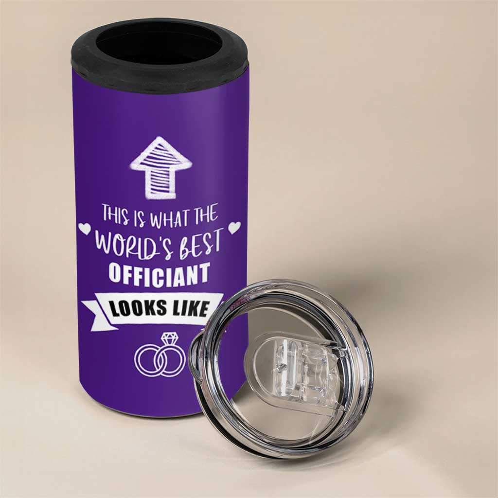 Groomsmen Proposal Gift 4 in 1 Can Cooler Tumbler This Is What An Awesome Officiant Looks Like Bride Groom Thank You