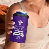 Groomsmen Proposal Gift 4 in 1 Can Cooler Tumbler This Is What An Awesome Officiant Looks Like Bride Groom Thank You
