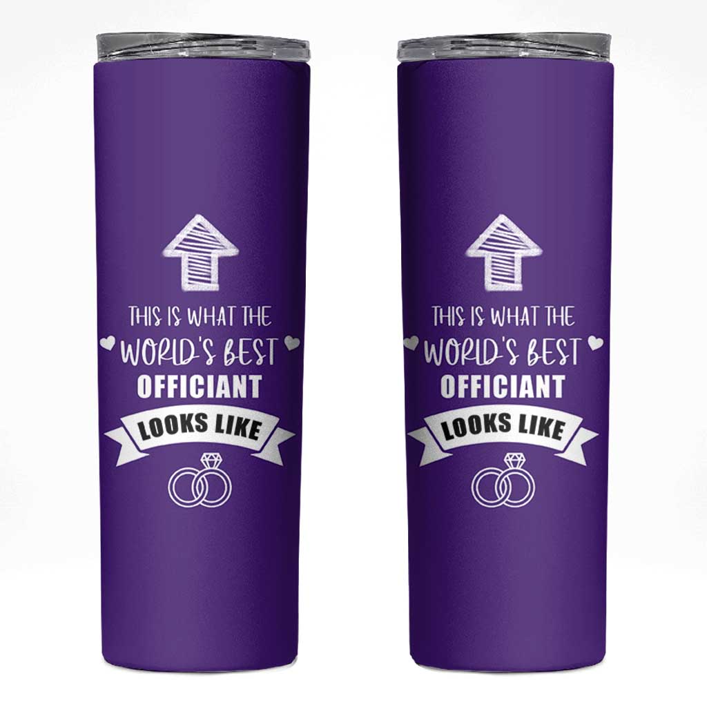 Groomsmen Proposal Gift Skinny Tumbler This Is What An Awesome Officiant Looks Like Bride Groom Thank You