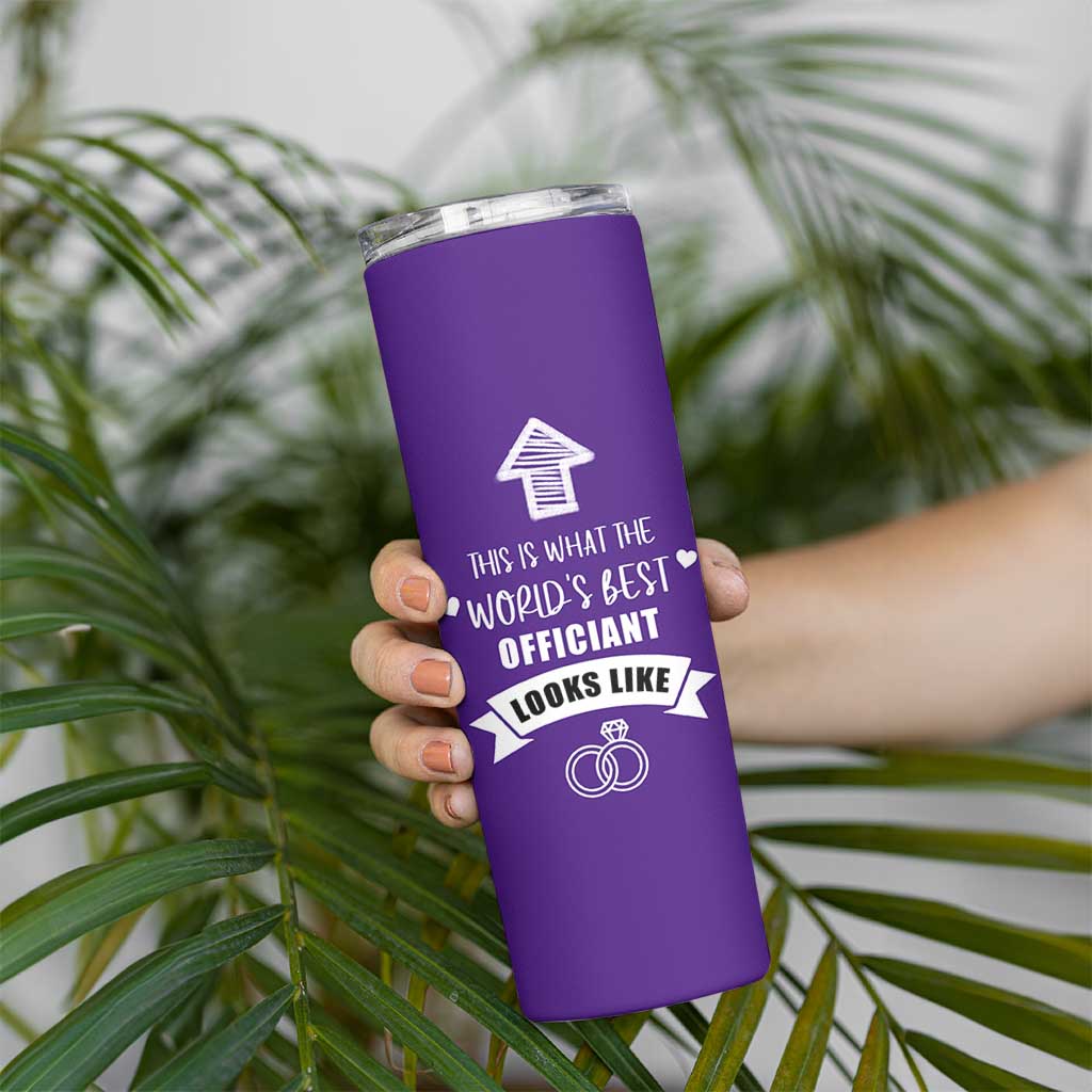 Groomsmen Proposal Gift Skinny Tumbler This Is What An Awesome Officiant Looks Like Bride Groom Thank You