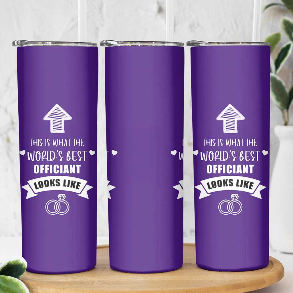 Groomsmen Proposal Gift Skinny Tumbler This Is What An Awesome Officiant Looks Like Bride Groom Thank You