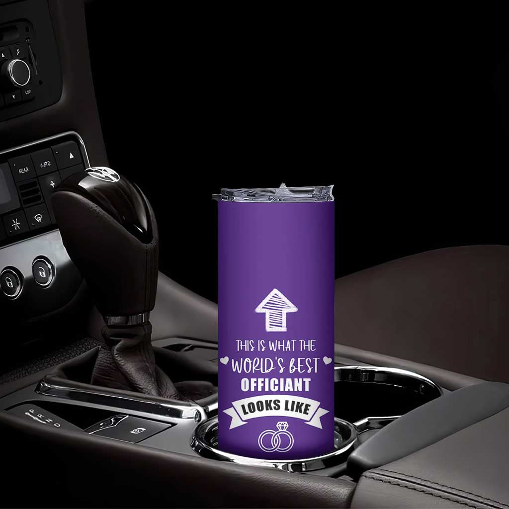 Groomsmen Proposal Gift Skinny Tumbler This Is What An Awesome Officiant Looks Like Bride Groom Thank You