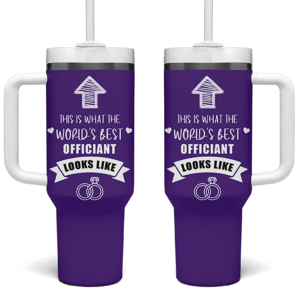Groomsmen Proposal Gift Tumbler With Handle This Is What An Awesome Officiant Looks Like Bride Groom Thank You