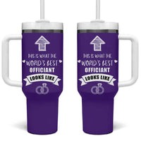 Groomsmen Proposal Gift Tumbler With Handle This Is What An Awesome Officiant Looks Like Bride Groom Thank You