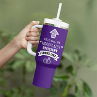 Groomsmen Proposal Gift Tumbler With Handle This Is What An Awesome Officiant Looks Like Bride Groom Thank You
