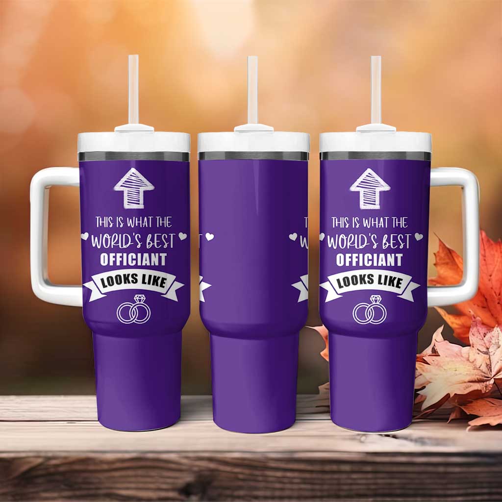 Groomsmen Proposal Gift Tumbler With Handle This Is What An Awesome Officiant Looks Like Bride Groom Thank You