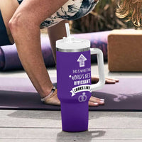 Groomsmen Proposal Gift Tumbler With Handle This Is What An Awesome Officiant Looks Like Bride Groom Thank You