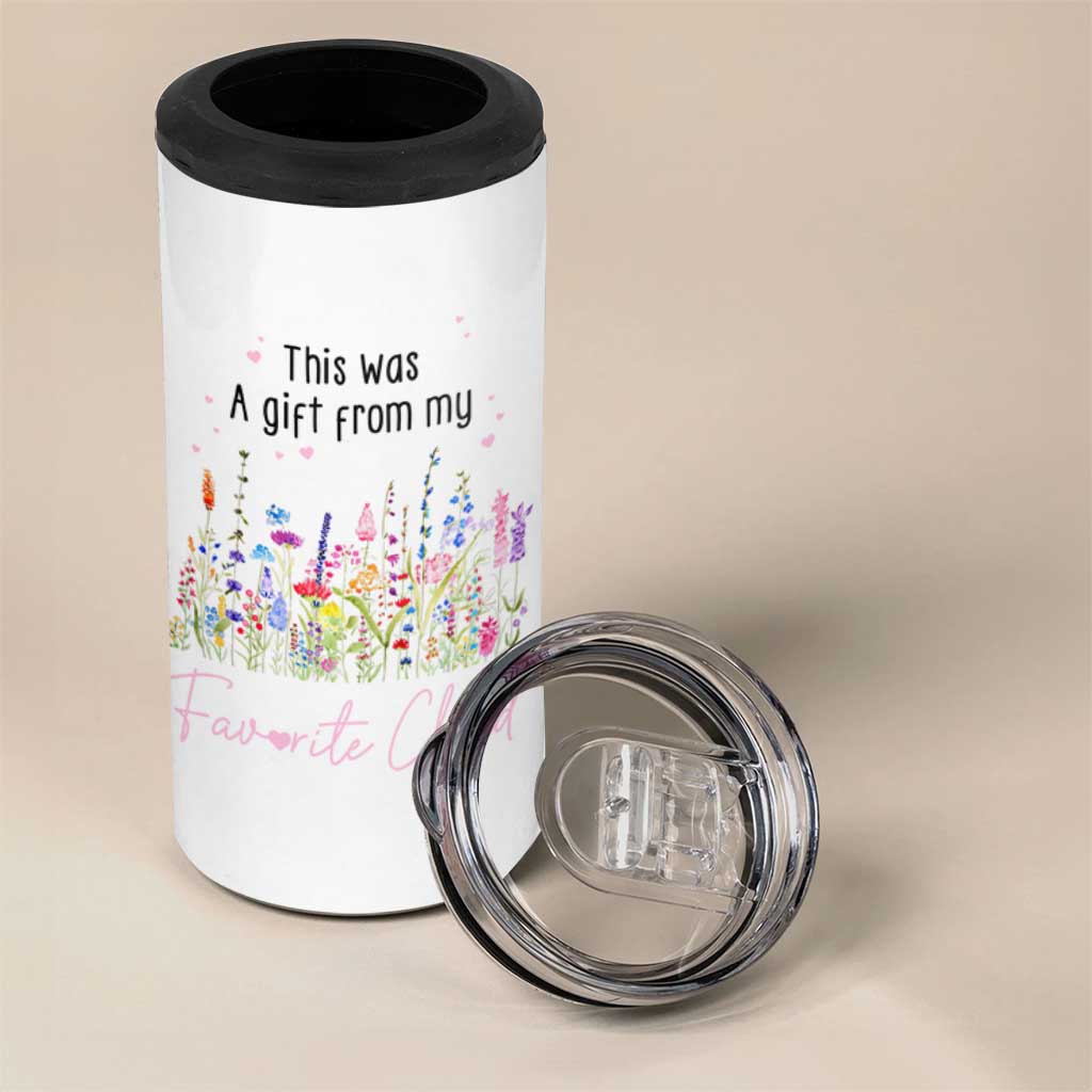 Mothers Day Mom Gifts 4 in 1 Can Cooler Tumbler Funny This Was A Gift From My Favorite Child