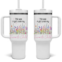 Mothers Day Mom Gifts Tumbler With Handle Funny This Was A Gift From My Favorite Child