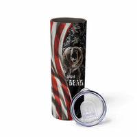 Gifts For Dad Skinny Tumbler Dada Bear American Flag - Wonder Print Shop