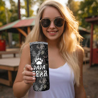 Gifts For Dad Skinny Tumbler Dada Bear American Flag - Wonder Print Shop