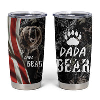 Gifts For Dad Tumbler Cup Dada Bear American Flag - Wonder Print Shop
