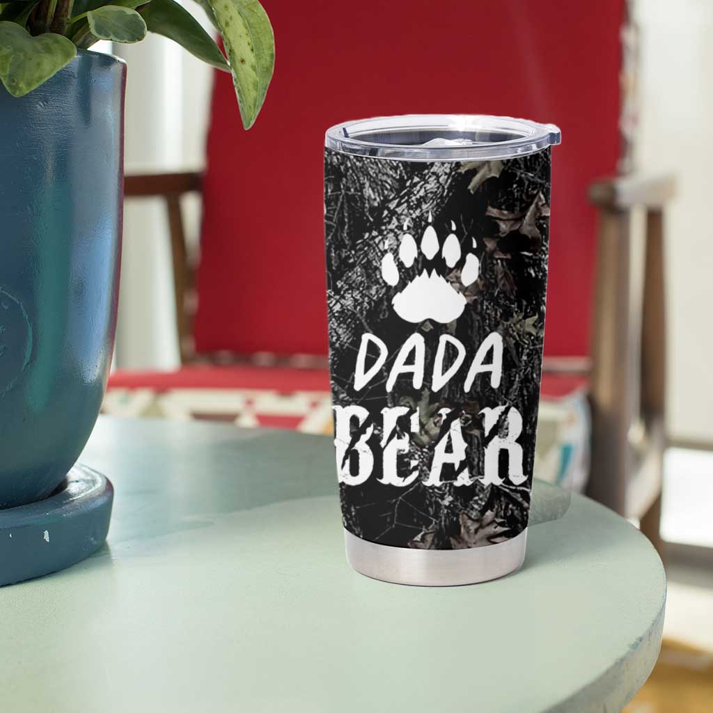 Gifts For Dad Tumbler Cup Dada Bear American Flag - Wonder Print Shop