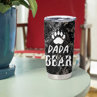 Gifts For Dad Tumbler Cup Dada Bear American Flag - Wonder Print Shop