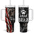 Gifts For Dad Tumbler With Handle Dada Bear American Flag - Wonder Print Shop