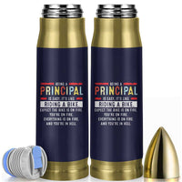 Funny Principal Gifts Bullet Tumbler School Principals Day Being A Principal Is Easy Like Riding A Bike