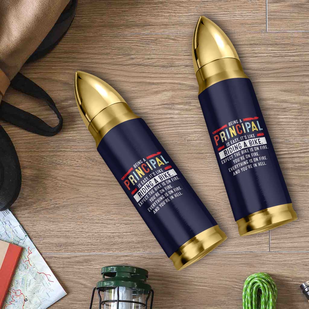 Funny Principal Gifts Bullet Tumbler School Principals Day Being A Principal Is Easy Like Riding A Bike