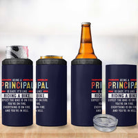 Funny Principal Gifts 4 in 1 Can Cooler Tumbler School Principals Day Being A Principal Is Easy Like Riding A Bike