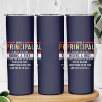 Funny Principal Gifts Skinny Tumbler School Principals Day Being A Principal Is Easy Like Riding A Bike
