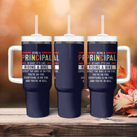 Funny Principal Gifts Tumbler With Handle School Principals Day Being A Principal Is Easy Like Riding A Bike