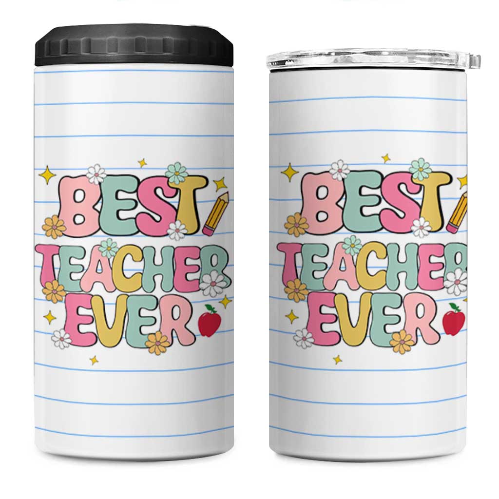 Teacher 4 in 1 Can Cooler Tumbler Appreciation Gift For Teachers