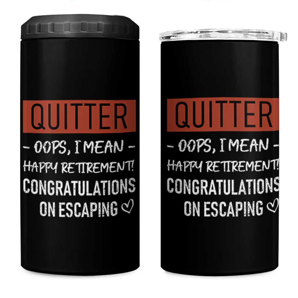 Funny Retirement Gifts 4 in 1 Can Cooler Tumbler Coworker Leaving Goodbye Gift