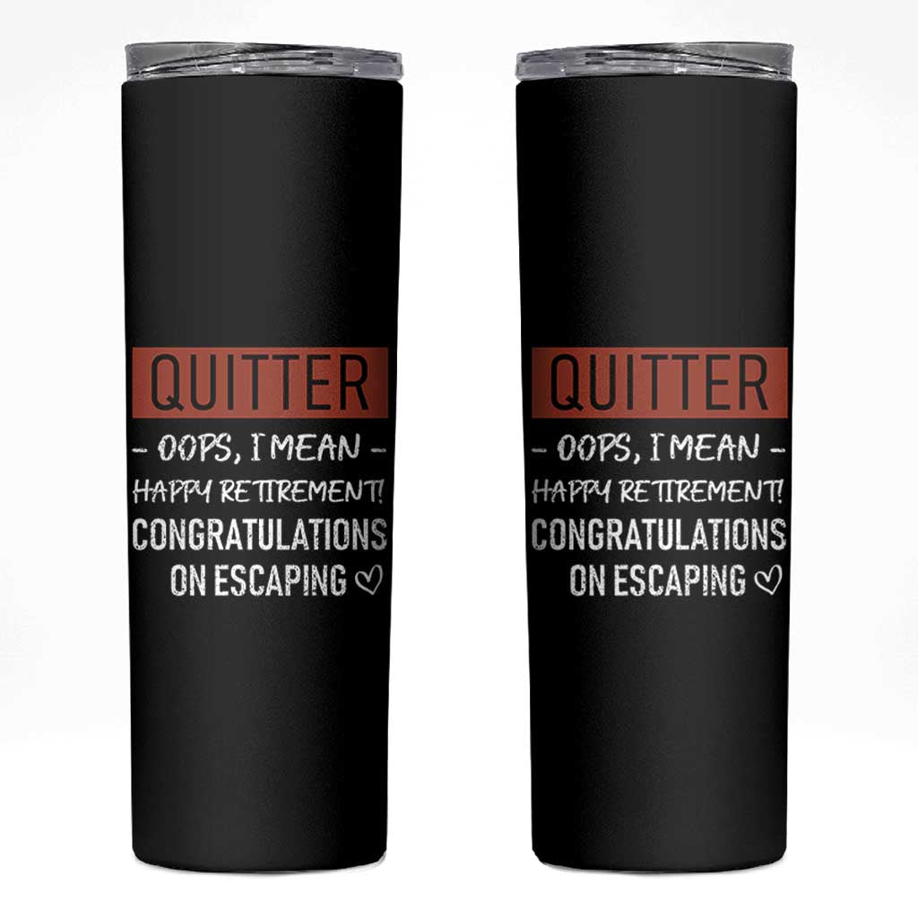 Funny Retirement Gifts Skinny Tumbler Coworker Leaving Goodbye Gift