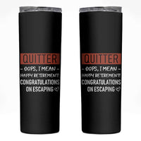 Funny Retirement Gifts Skinny Tumbler Coworker Leaving Goodbye Gift