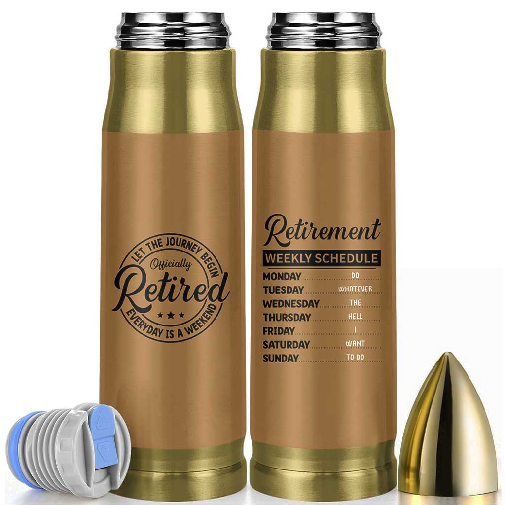 Retirement Gifts For Men Bullet Tumbler Retirement Weekly Schedule Coworker Leaving Goodbye Gift
