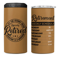 Retirement Gifts For Men 4 in 1 Can Cooler Tumbler Retirement Weekly Schedule Coworker Leaving Goodbye Gift