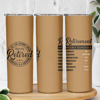 Retirement Gifts For Men Skinny Tumbler Retirement Weekly Schedule Coworker Leaving Goodbye Gift