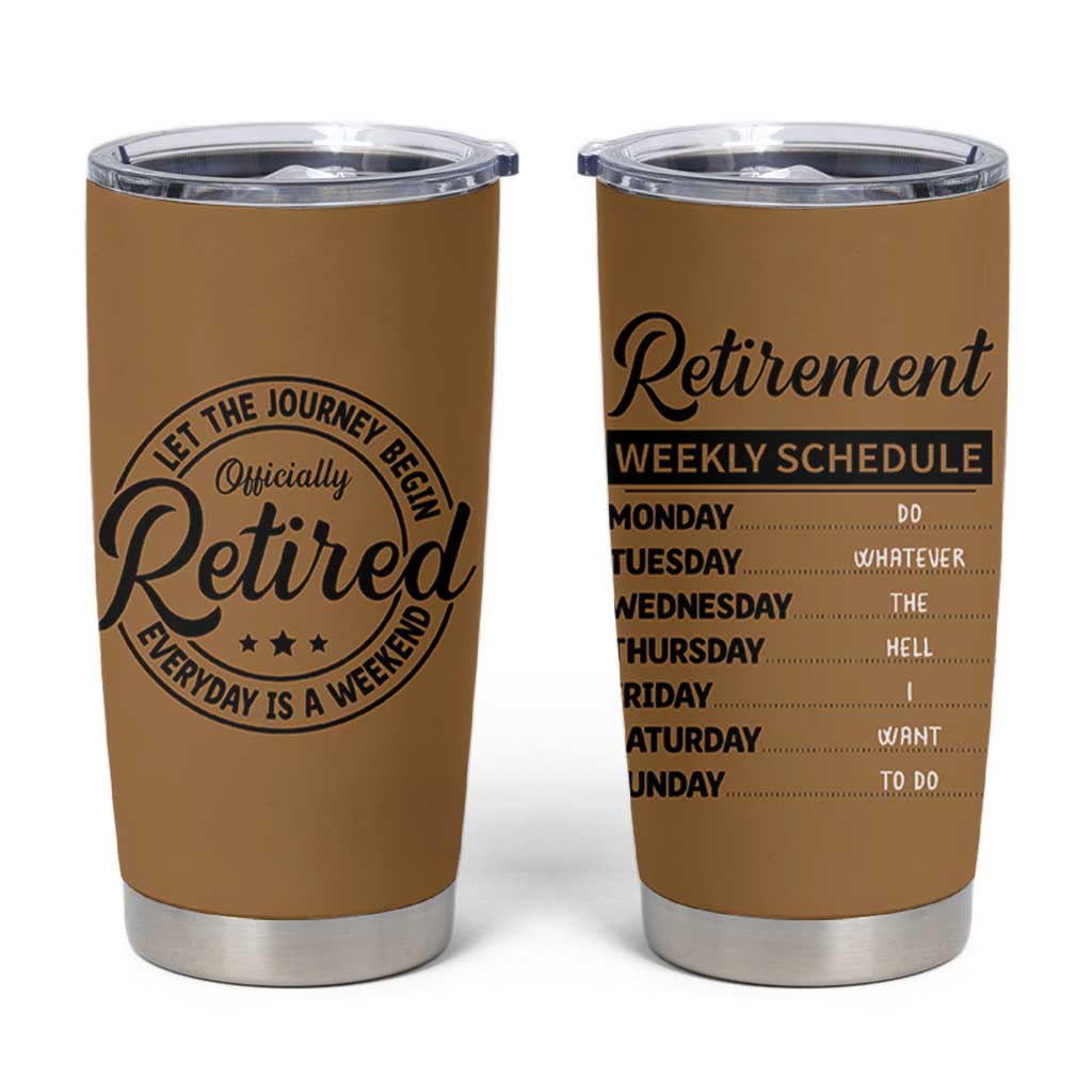 Retirement Gifts For Men Tumbler Cup Retirement Weekly Schedule Coworker Leaving Goodbye Gift