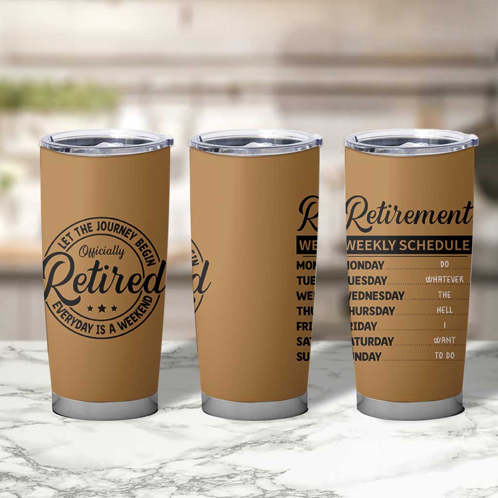Retirement Gifts For Men Tumbler Cup Retirement Weekly Schedule Coworker Leaving Goodbye Gift