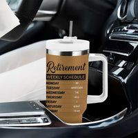 Retirement Gifts For Men Tumbler With Handle Retirement Weekly Schedule Coworker Leaving Goodbye Gift