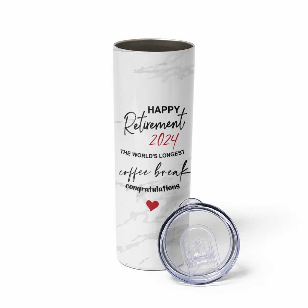 Happy Retirement 2024 Skinny Tumbler Officially Retired Gag Gifts for Coworker Lady Boss Friend Dad Mom Teacher Grandma Christmas - Wonder Print Shop