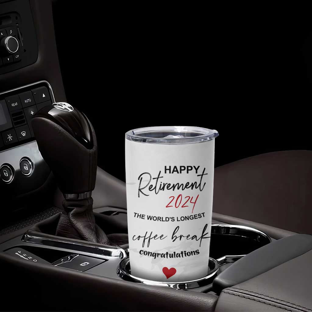 Happy Retirement 2024 Tumbler Cup Officially Retired Gag Gifts for Coworker Lady Boss Friend Dad Mom Teacher Grandma Christmas - Wonder Print Shop