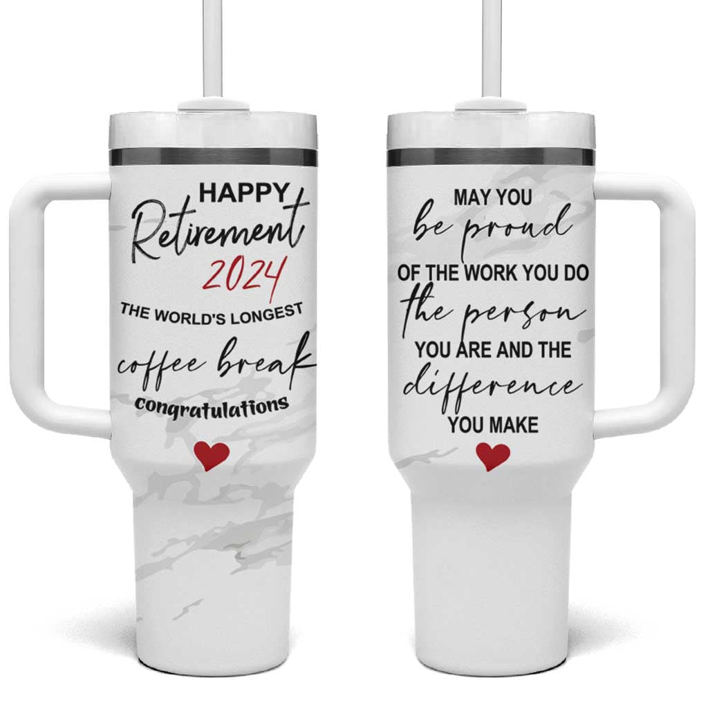 Happy Retirement 2024 Tumbler With Handle Officially Retired Gag Gifts for Coworker Lady Boss Friend Dad Mom Teacher Grandma Christmas - Wonder Print Shop